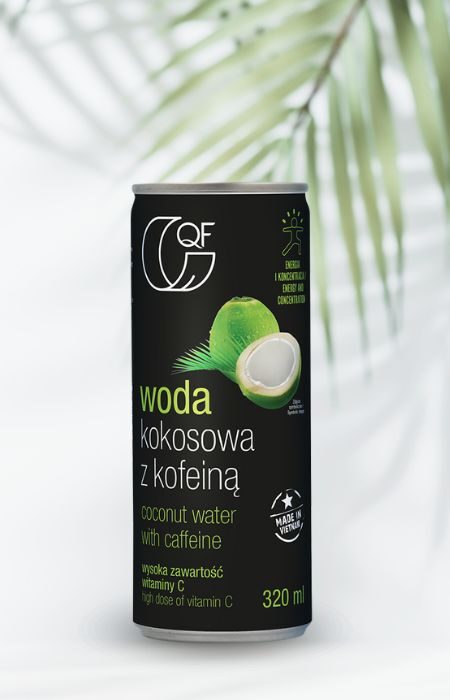 Woda kokosowa z kofeiną 320ml QF Quality Food