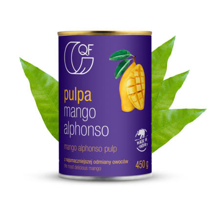 Pulpa z mango Alphonso bez dodatku cukru 450g QF Quality Food