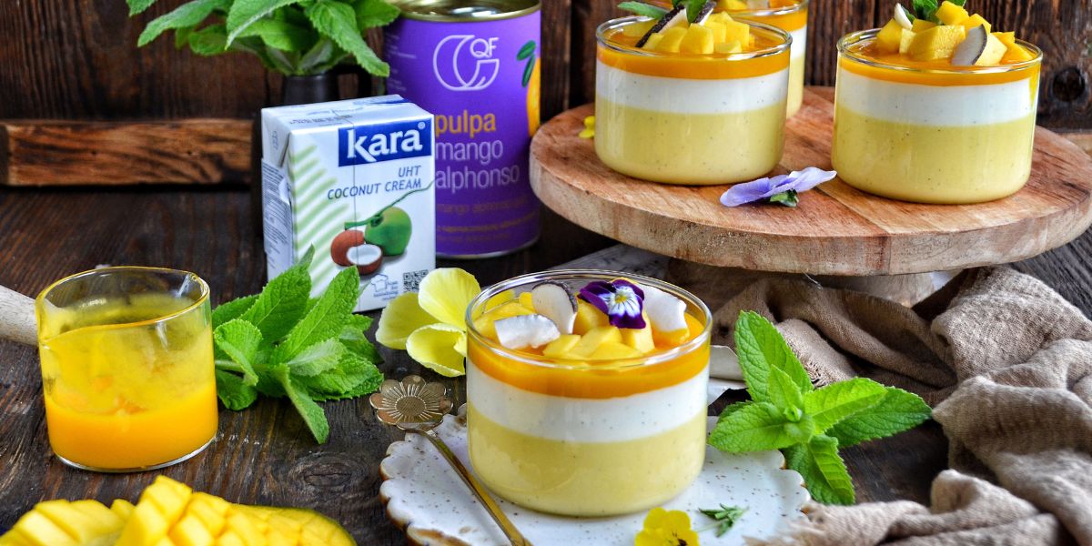 Panna cotta z pulpą mango i kremem kokosowym Pysznie czy przepysznie QF Quality Food