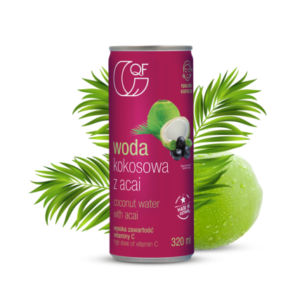 Woda kokosowa z acai i kolagenem 320ml QF Quality Food