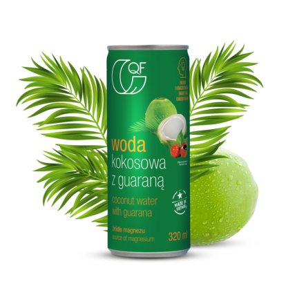 Woda kokosowa z guaraną i magnezem 320ml QF Quality Food