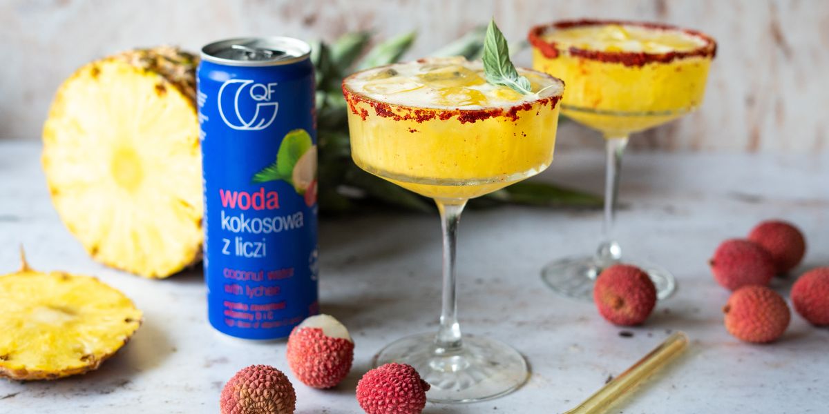 Bezalkoholowa Pina colada QF Quality Food Smukłe Widelce