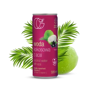 Woda kokosowa z acai i kolagenem 320ml QF Quality Food