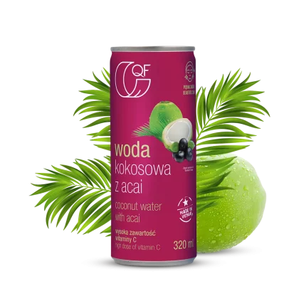 Woda kokosowa z acai i kolagenem 320ml QF Quality Food