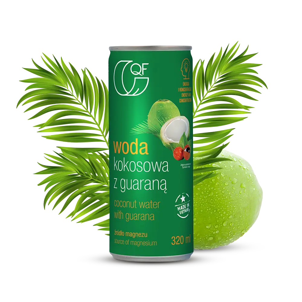 Woda kokosowa z guaraną i magnezem 320 ml